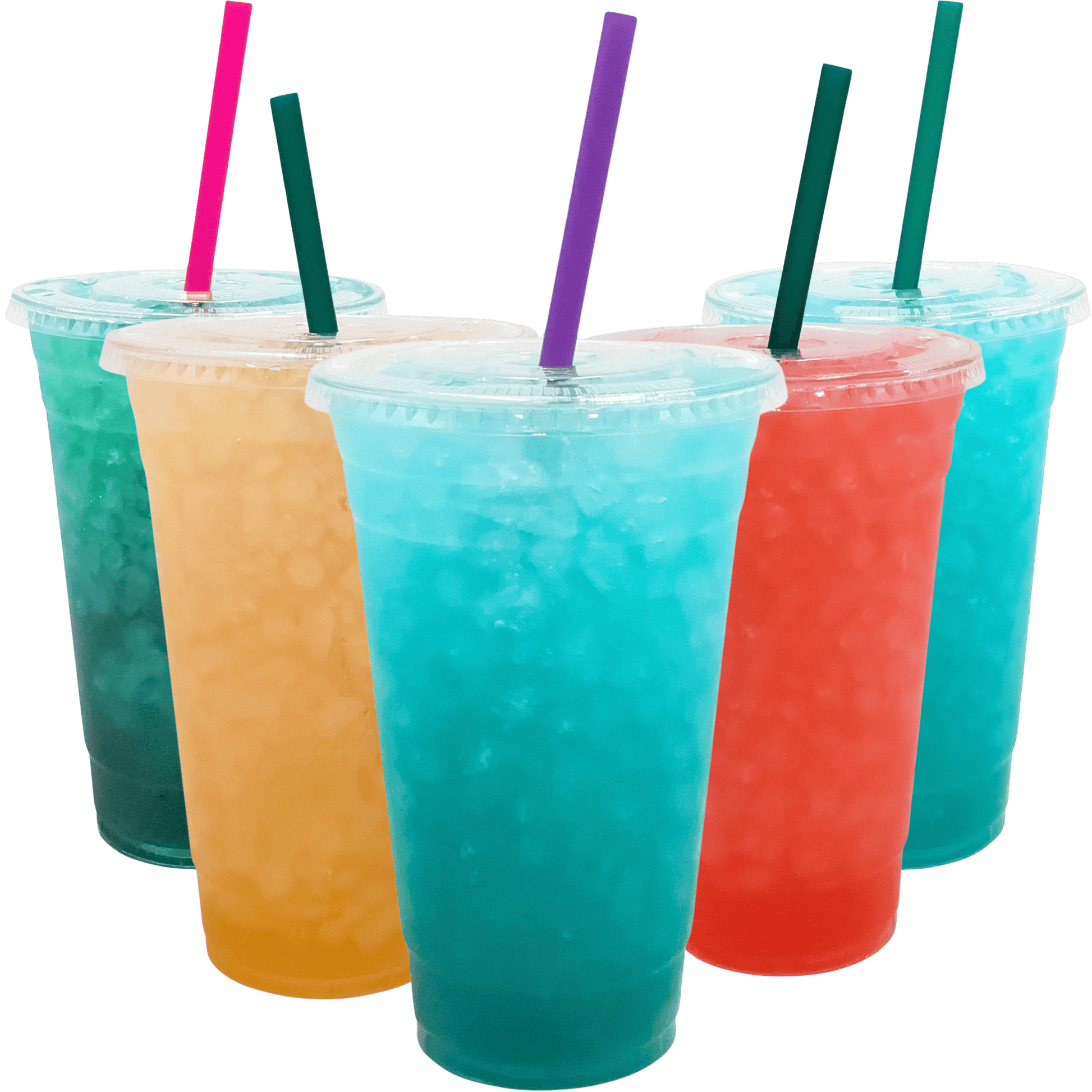 Five drinks in the lime Loaded Tea Shop bundle.