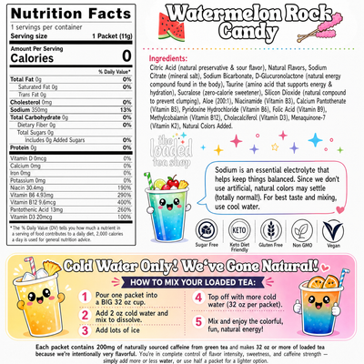Watermelon Rock Candy (Caffeine- Free)
