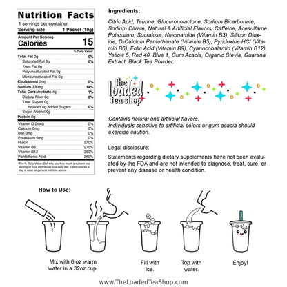 Candy Crush Loaded Tea Nutrition Facts